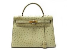 Hermès Kelly 32cm Ostrich luxury bag - market price $19,318, trending up 409.1% over 6 months